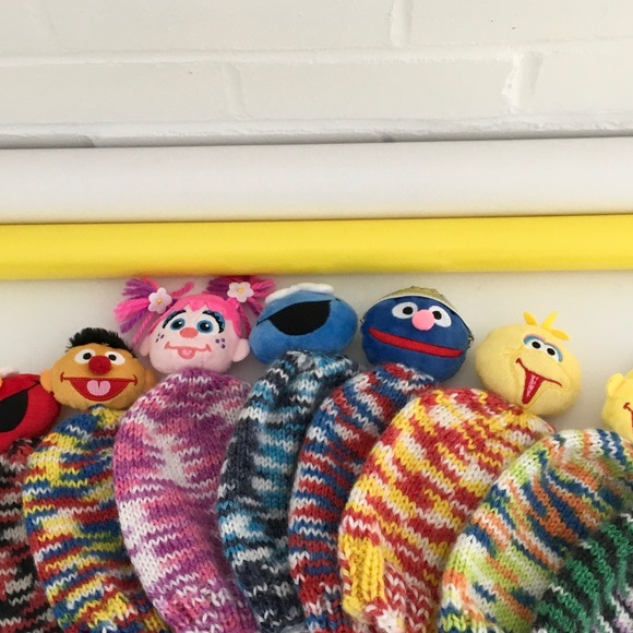 Sesame Street Bundle, Sesame Street Knitted Hats, Big Bird Hat, Kids Hat Bundle - Picture 2 of 4
